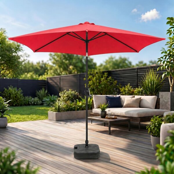 Ak furniture Zahradní slunečník ORIENT 270 cm červený
