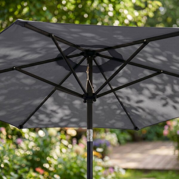 Ak furniture Zahradní slunečník ORIENT 270 cm tmavě šedý