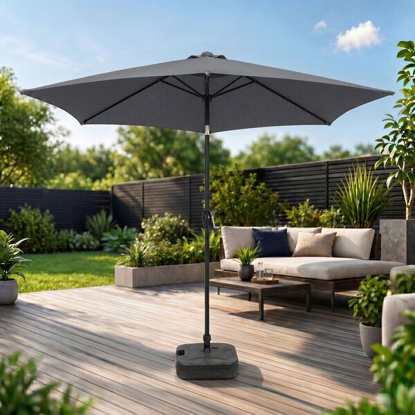 Ak furniture Zahradní slunečník ORIENT 270 cm tmavě šedý