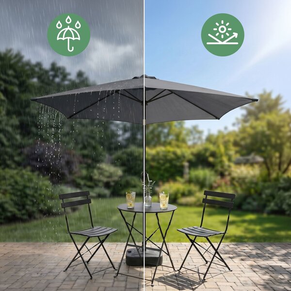 Ak furniture Zahradní slunečník ORIENT 270 cm tmavě šedý
