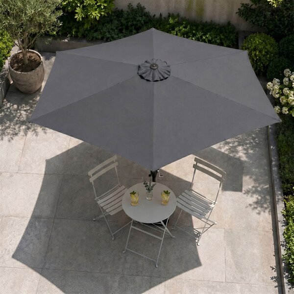 Ak furniture Zahradní slunečník ORIENT 270 cm tmavě šedý
