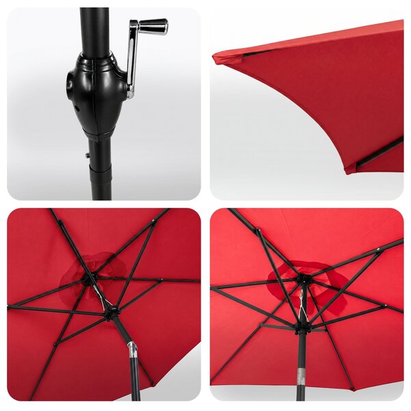 Ak furniture Zahradní slunečník ORIENT 270 cm červený