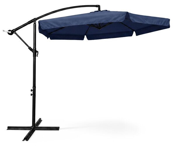 Ak furniture Zahradní slunečník CYNIA s boční nohou 300 cm tmavě modrý