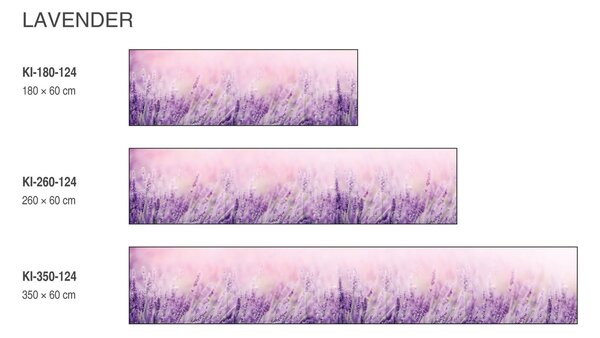 DIMEX | Fototapeta do kuchyně Levandule KI-180-124 | 180 x 60 cm | fialová, růžová