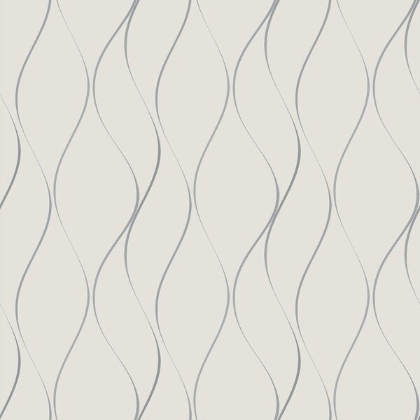 Šedá vliesová tapeta se stříbrnými vlnkami Y6201401, Dazzling Dimensions 2, York