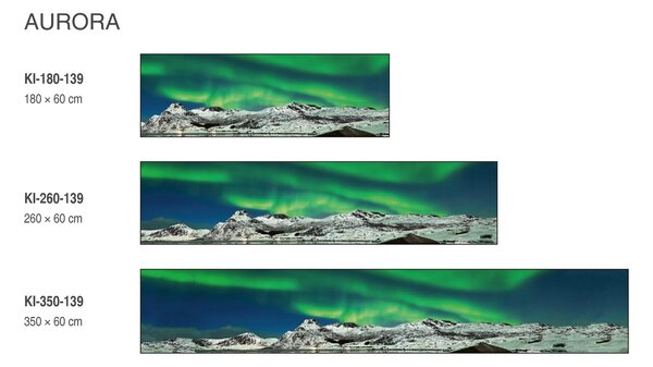 DIMEX | Fototapeta do kuchyně Aurora KI-180-139 | 180 x 60 cm | zelená, modrá, bílá, černá