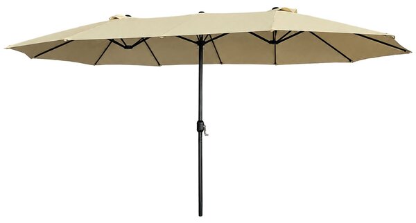 Ak furniture Dvojitý zahradní slunečník TILIA 460x270 cm béžový