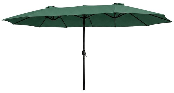 Ak furniture Dvojitý zahradní slunečník TILIA 460x270 cm tmavě zelený