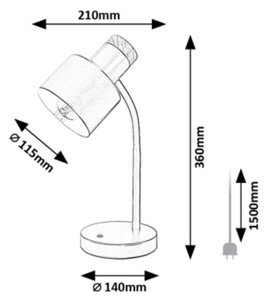 Stolní lampa PASTRO krémová