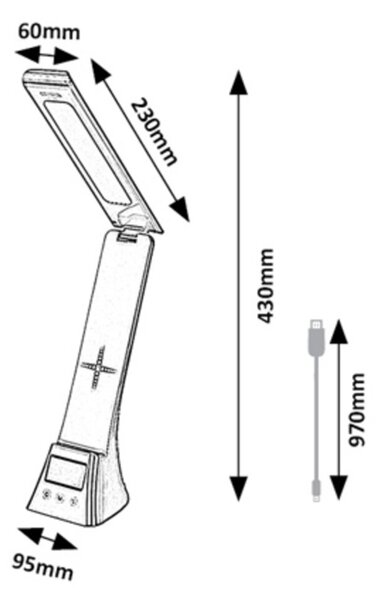 Stolní lampa SERILO černá