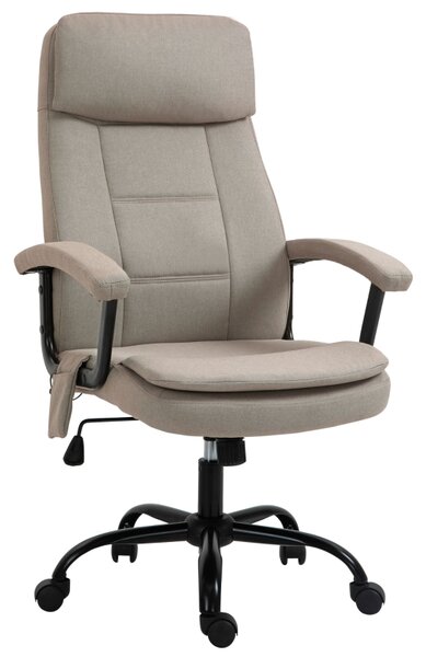 Masážní kancelářská výškově nastavitelná otočná židle, ergonomická, béžová 63 x 70 x 112-121 cm 921-308BG