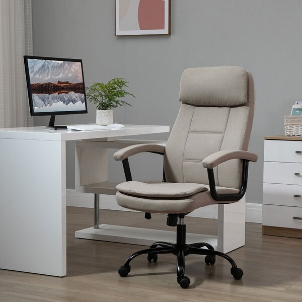 Masážní kancelářská výškově nastavitelná otočná židle, ergonomická, béžová 63 x 70 x 112-121 cm 921-308BG