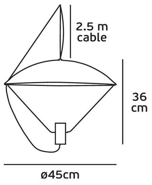 VK Light Kasa GU10 závěsné svítidlo 360xØ450 mm