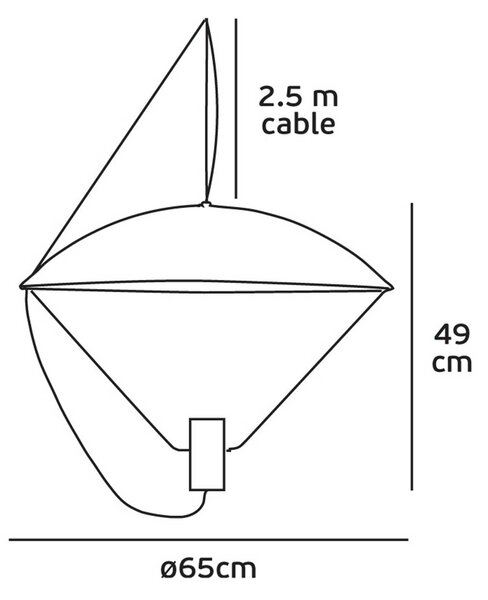 VK Light Kasa GU10 závěsné svítidlo 360xØ450 mm