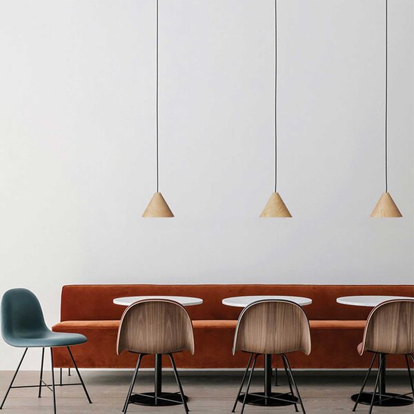 VK Light Woody E27 závěsné dřevěné svítidlo Hnědáø450 mm