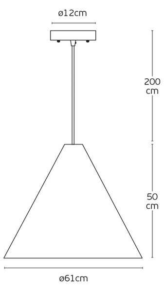 VK Light Woody E27 závěsné dřevěné svítidlo Hnědáø450 mm