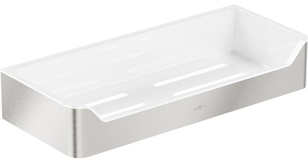 Mexen Rivon-L, nástěnný koupelnový košík, broušená ocel, 70A8725-97
