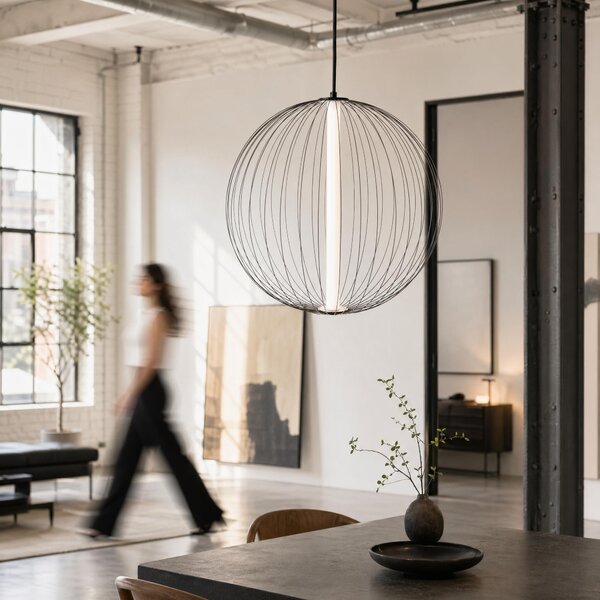 VK Light Polla LED závěsné svítidlo ČernáØ600 mm