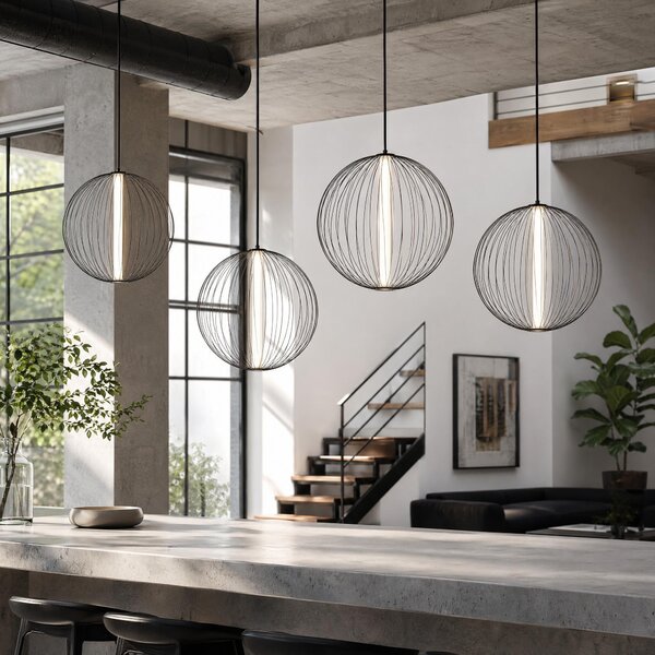 VK Light Polla LED závěsné svítidlo ČernáØ600 mm