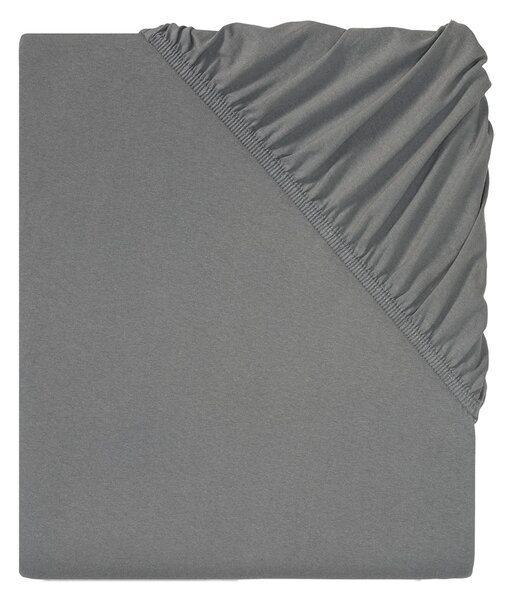 LIVARNO home Žerzejové napínací prostěradlo, 140-160 x 200 cm (tmavě šedá) (100360105004)