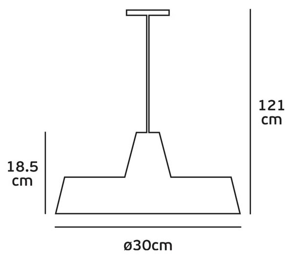 VK Light Aimi E27 závěsné svítidlo 155xØ300 mmŠedá