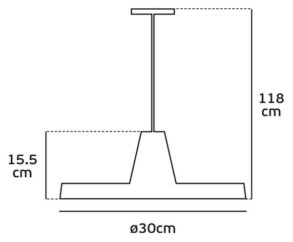 VK Light Aimi E27 závěsné svítidlo 155xØ300 mmŠedá