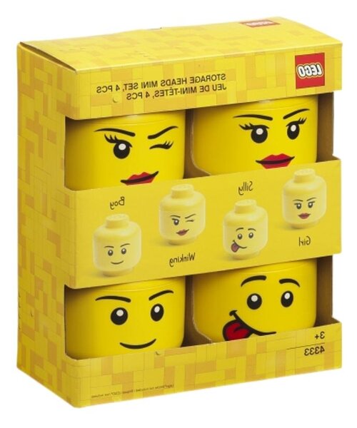 Lego® Set čtyř žlutých úložných boxů LEGO® mini
