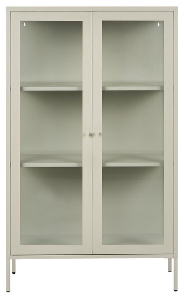 Skleněná vitrína NASH Kov 90 cm Světle béžová
