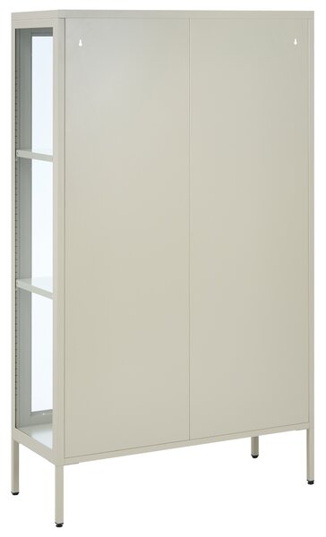 Skleněná vitrína NASH Kov 90 cm Světle béžová