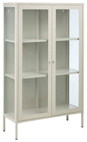 Skleněná vitrína NASH Kov 90 cm Světle béžová
