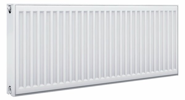 Deskový radiátor Classic Compact 500 × 800 mm, 922 W, Typ 21, barva bílá, připojení boční, horní mřížka, úchyty vč. konzolí a příslušenství