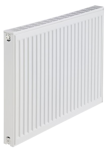 Deskový radiátor Classic Compact 500 × 800 mm, 922 W, Typ 21, barva bílá, připojení boční, horní mřížka, úchyty vč. konzolí a příslušenství