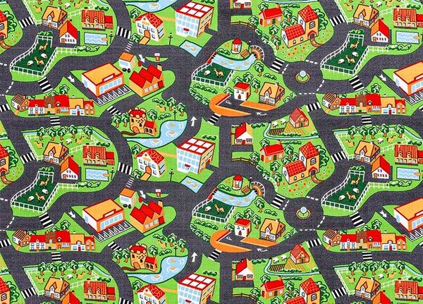 Breno Metrážový koberec CRAZY VILLAGE, šíře 400 cm, Vícebarevné