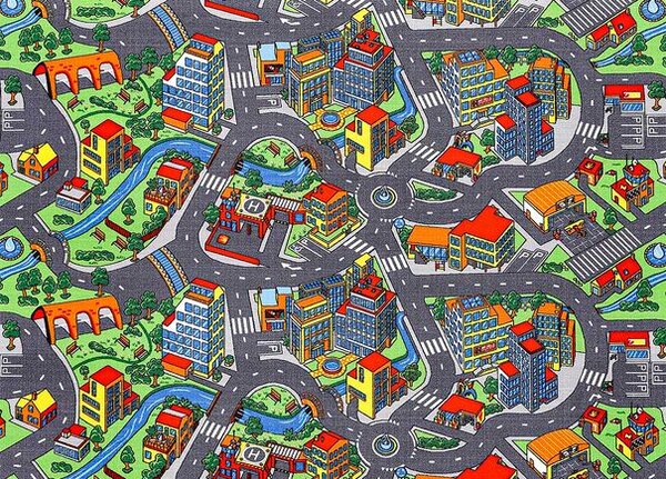 Breno Metrážový koberec CLEVER TOWN, šíře 400 cm, Vícebarevné