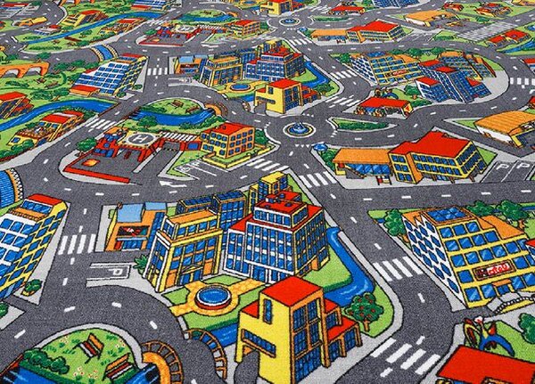 Breno Metrážový koberec CLEVER TOWN, šíře 400 cm, Vícebarevné