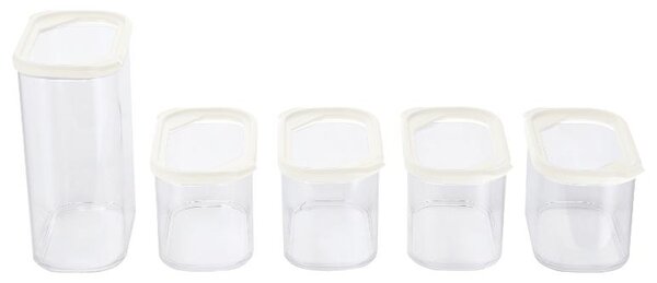 Silvercrest® Sada potravinových dóz (Sada 2 velikostí/bílá) (100399645002)