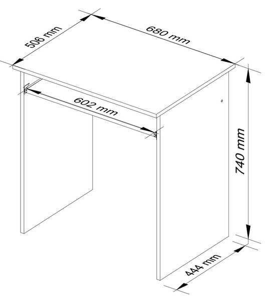 Ak furniture Psací stůl Star volně stojící dub sonoma