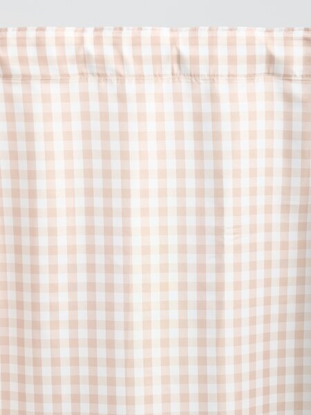Sinsay - Curtain on tape with check pattern - béžová