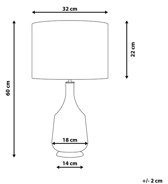 Stolní lampa TRIVERSA Keramika Červená