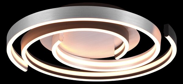 Trio 641910205 LED stropní svítidlo Caya 1x58W | 6800lm | 2300K+3000K+4000K - DIP Switch, 3 fázové stmívaní, hliník