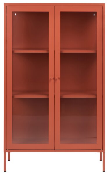 Skleněná vitrína NASH Kov 90 cm Zlatohnědá
