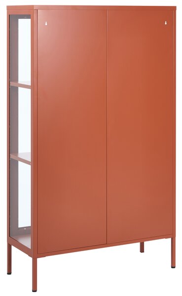 Skleněná vitrína NASH Kov 90 cm Zlatohnědá