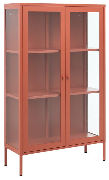Skleněná vitrína NASH Kov 90 cm Zlatohnědá