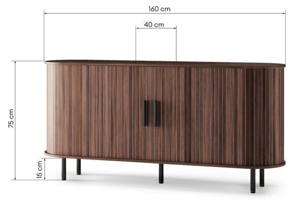 Hector Komoda Gliss 160 cm ořech tmavý