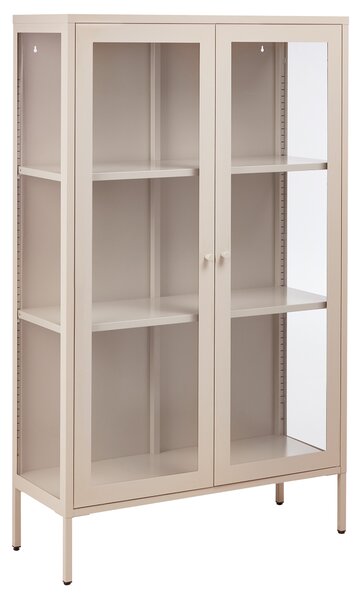 Skleněná vitrína NASH Kov 90 cm Béžová