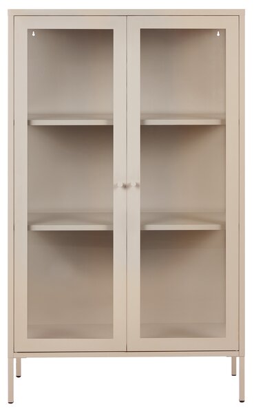 Skleněná vitrína NASH Kov 90 cm Béžová