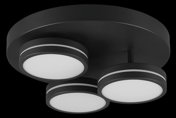 Trio 626510342 LED přisazené stropní svítidlo Franklin 3x8,5W | 3000lm | 3000K - 3 fázové stmívání, antracit