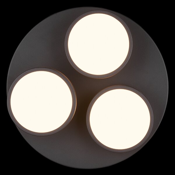 Trio 626510342 LED přisazené stropní svítidlo Franklin 3x8,5W | 3000lm | 3000K - 3 fázové stmívání, antracit