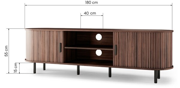 Hector TV stolek Gliss 180 cm 02 ořech tmavý