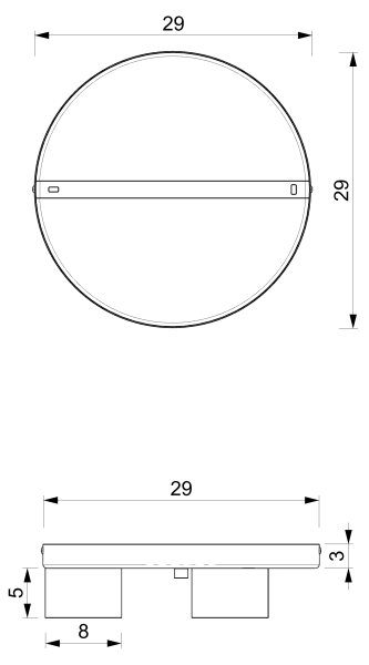 Stropní svítidlo DIXIE 3xGX53/11W/230V černá